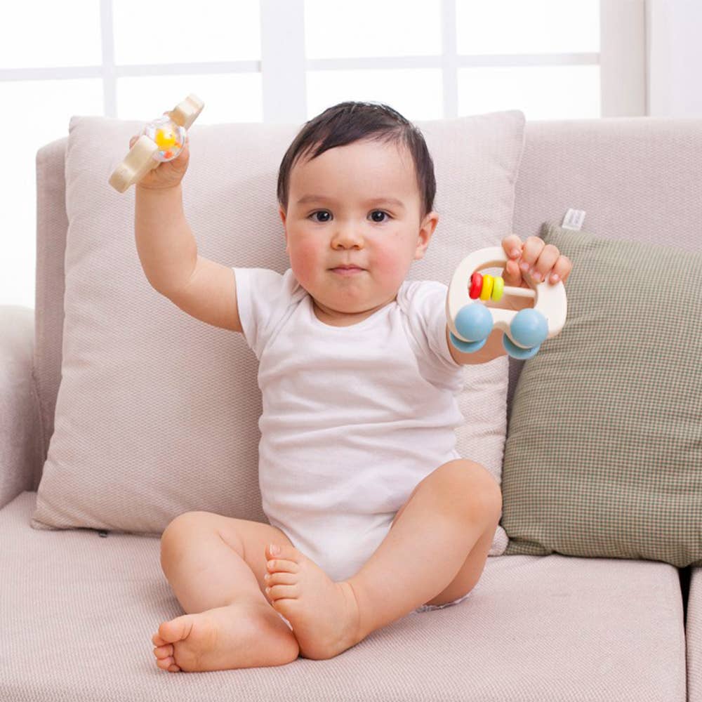 Wooden Elephant Baby Rattle