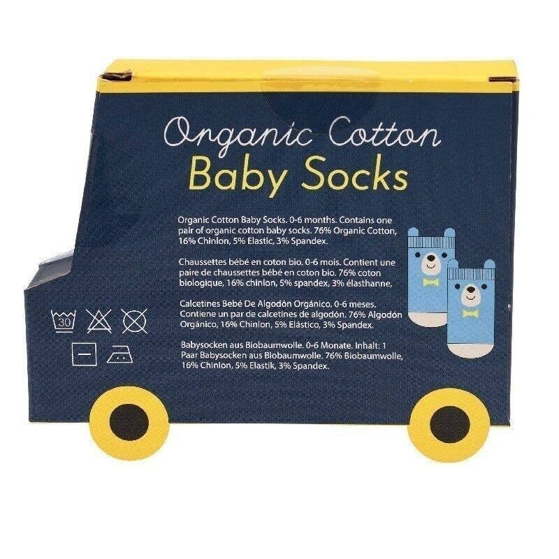 Pair of Baby Socks - Blue Bear