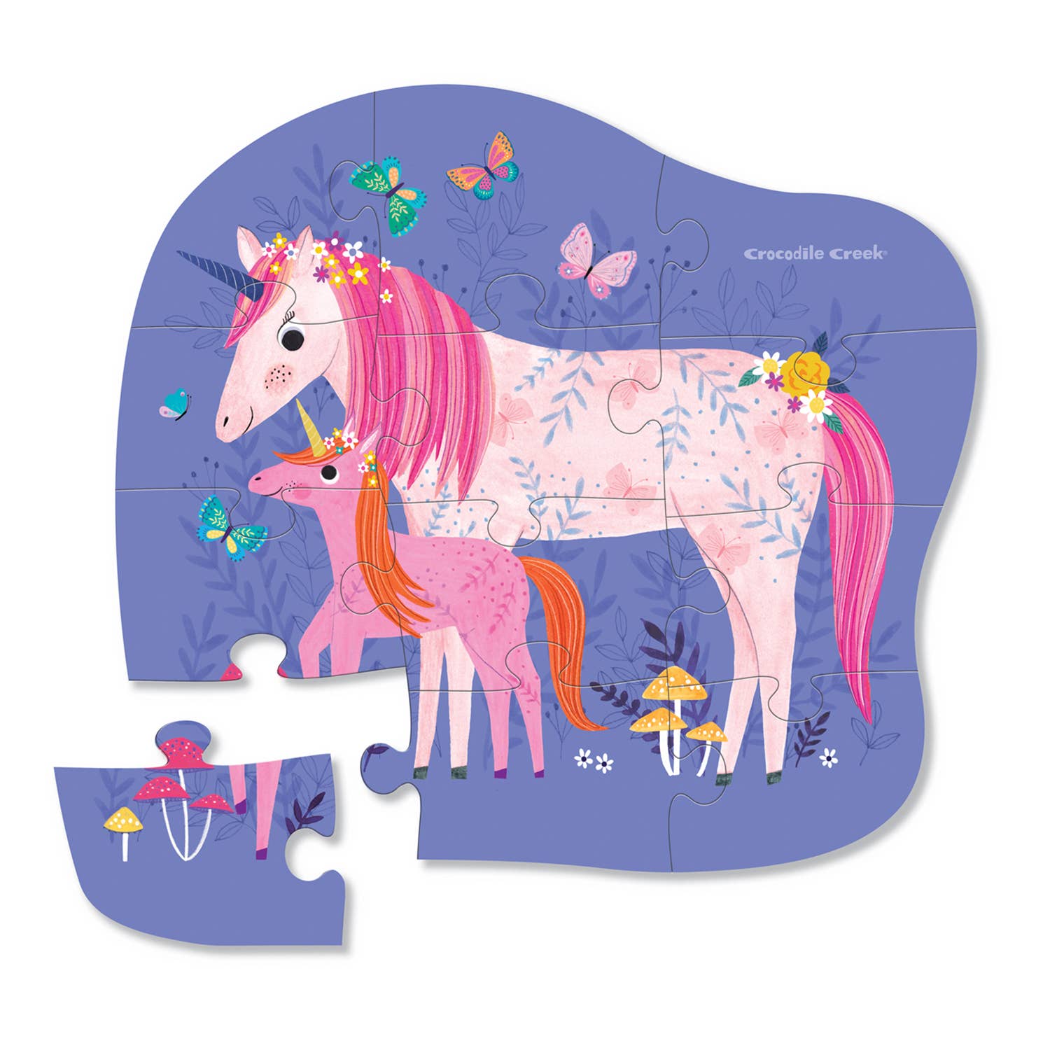 Crocodile Creek 12 piece Mini FSC Kids Puzzle Unicorn Magic