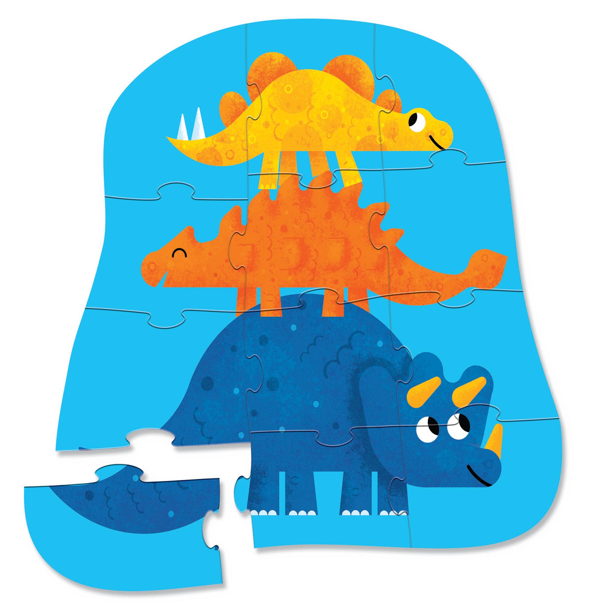 Crocodile Creek 12 Piece Mini FSC Kids Puzzle Dino Friends
