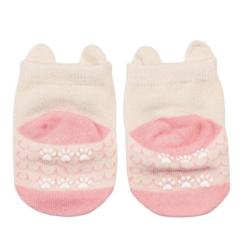 Pair of Baby Socks - Pink Owl