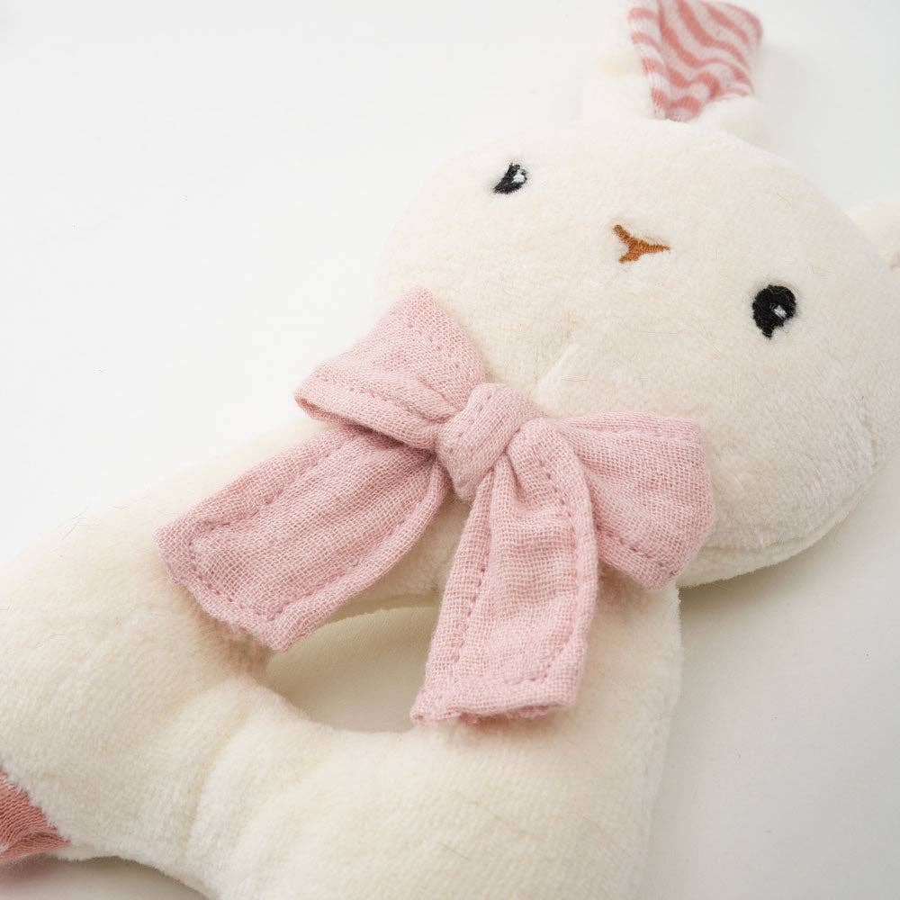 Rabbit Rattle - Pink (Organic Cotton)
