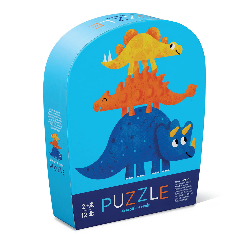 Crocodile Creek 12 Piece Mini FSC Kids Puzzle Dino Friends