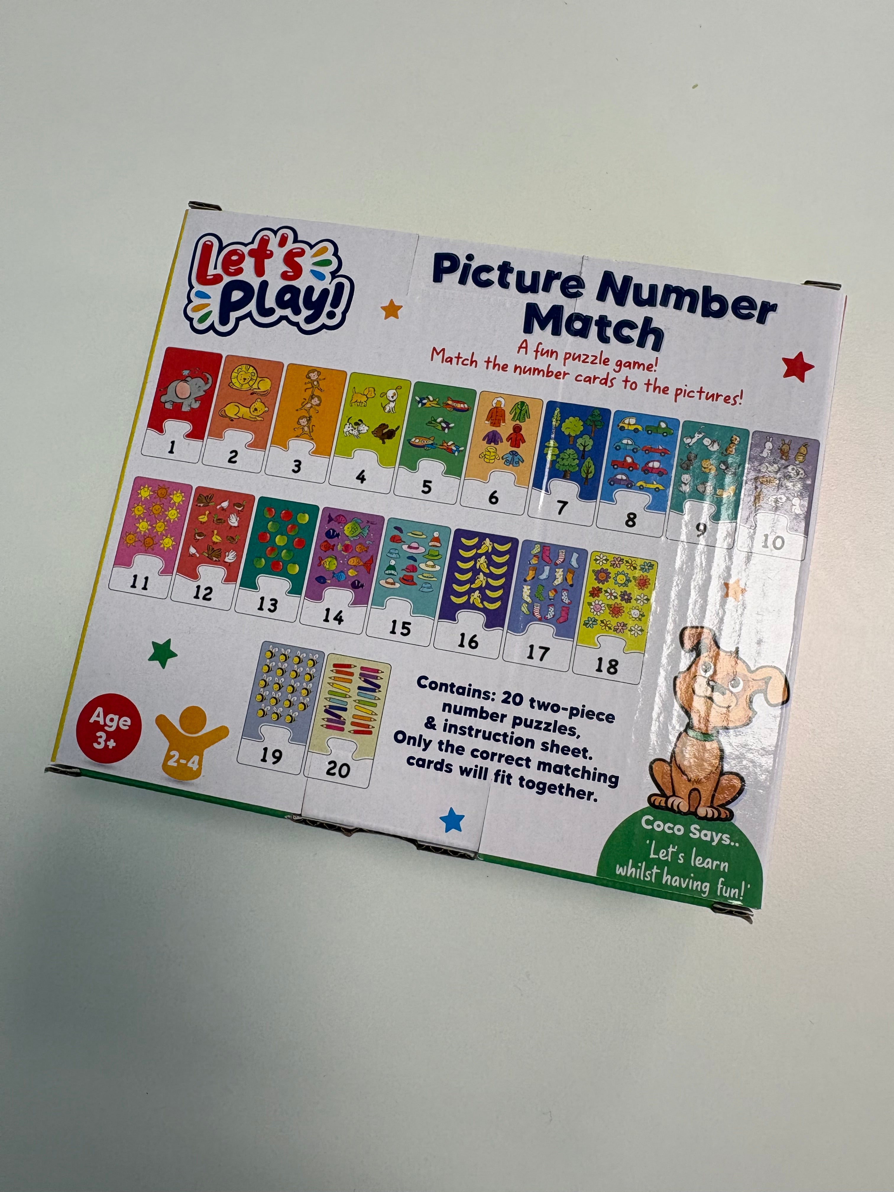 First steps lets play picture number match Puzzle game