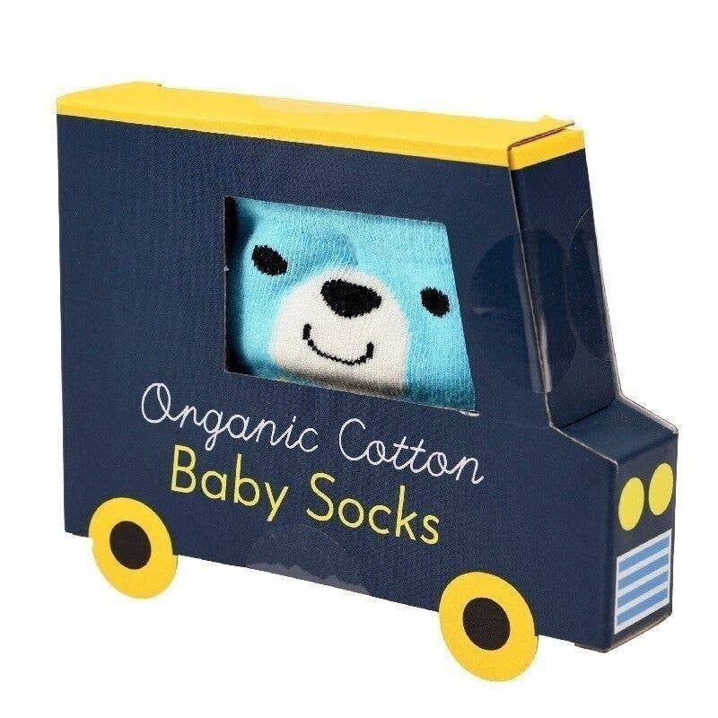 Pair of Baby Socks - Blue Bear