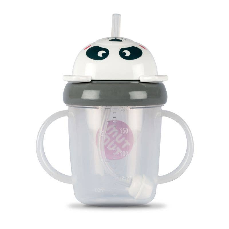 Tum Tum Pip Panda Tippy Up Cup Black and White