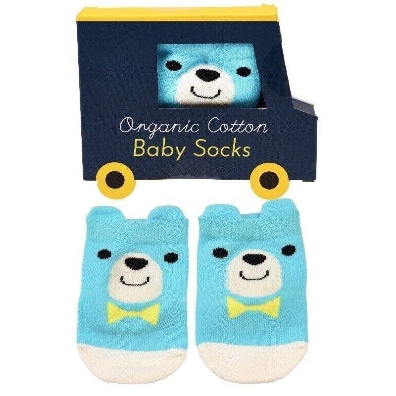 Pair of Baby Socks - Blue Bear